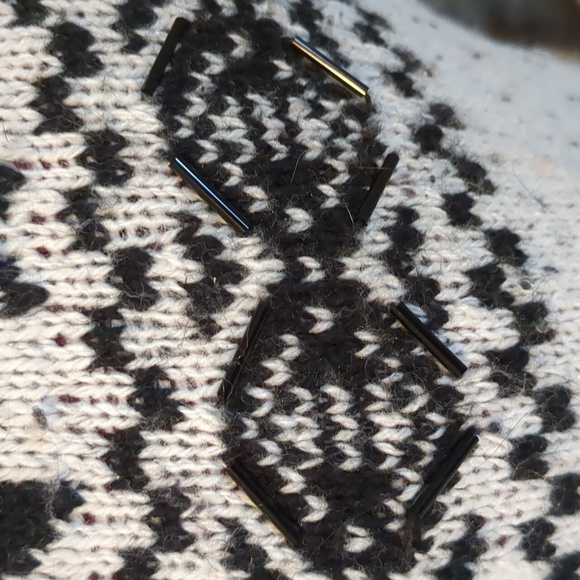 Christopher & Banks Fair Isle Embellished Sweater Black/Cream P/S - Picture 4 of 10